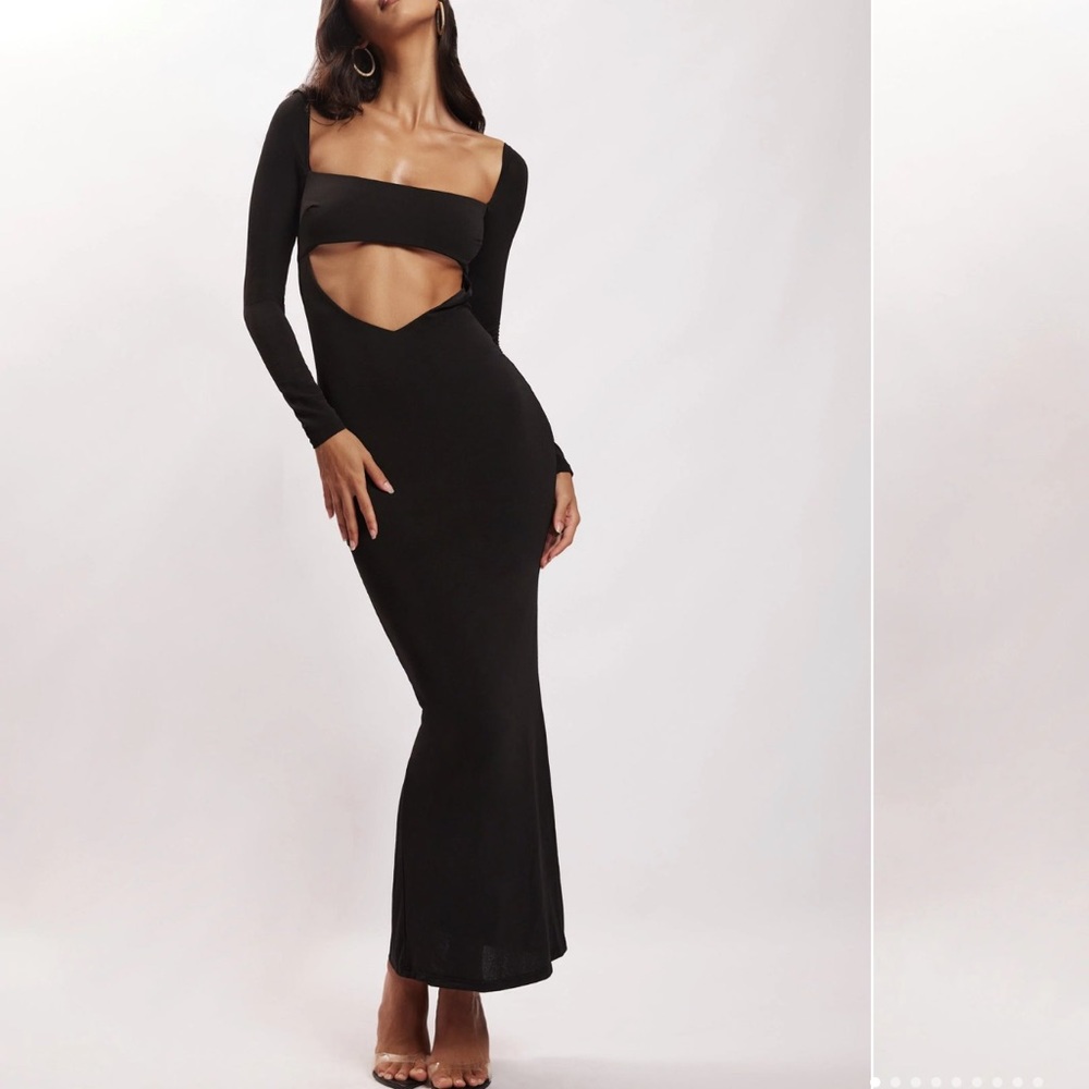 Meshki Black Cut-Out Maxi Dress